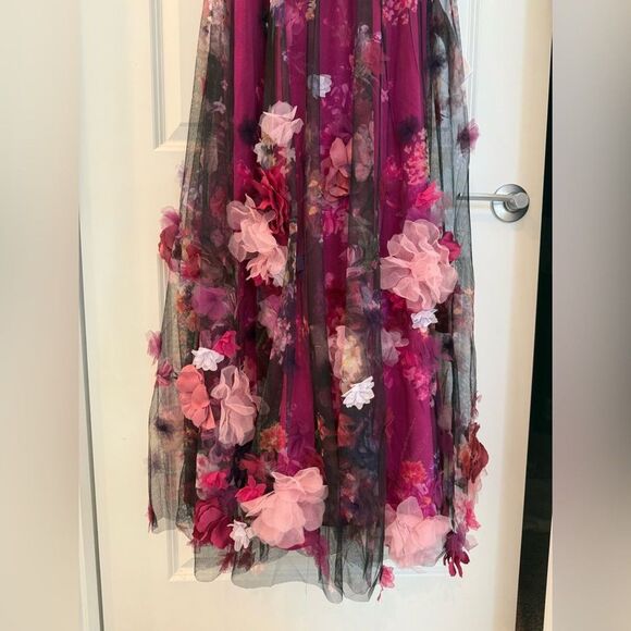 Dress the Population Aurea Floral Print Off the Shoulder Gown | retail $748 - Picture 8 of 16